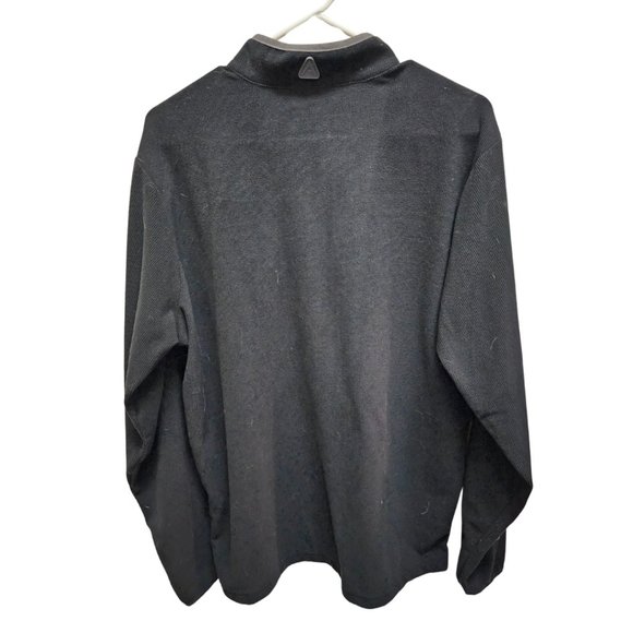 Men's Antigua Black New Orleans Saints Generation Quarter-Zip Pullover Jacket - Picture 2 of 3